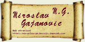 Miroslav Gajanović vizit kartica